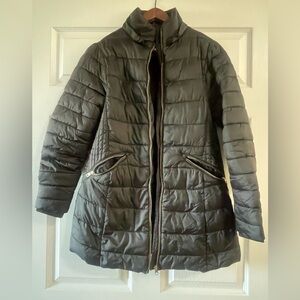 Ann Miller Elegant Black Puffer Coat for Women